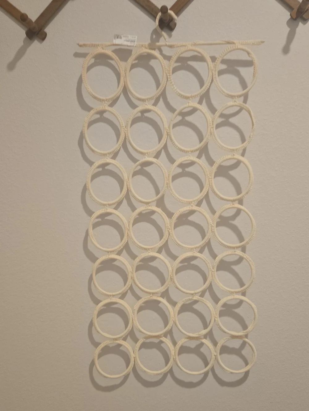 IKEA Cream Circular Woven Scarf Hanger
